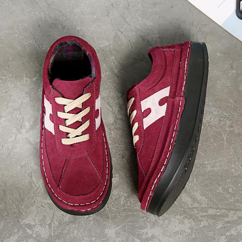 

Весна и Осень Мори Герл Сицин Литературный Стиль Женская Обувь Ручной Работы Универсальная Кожа Коровы Матовая Кожа Повседневная Обувь Одинарная Обувь 35 красный