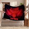 Couverture polaire personnalisée Eintracht Frankfurt avec logo de football, texte de nom personnalisé, couverture jetée douce et chaude pour la maison