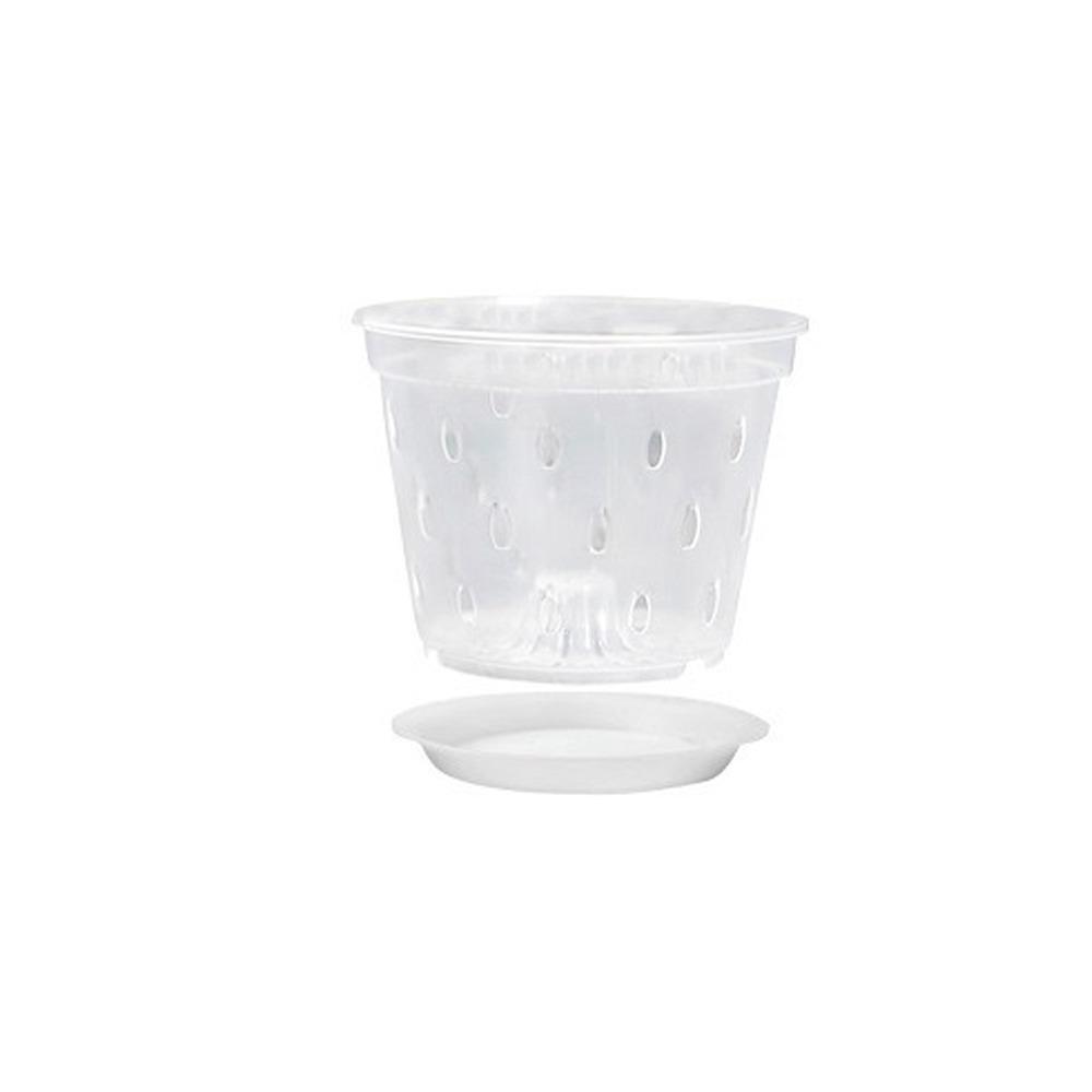 1PC Root Control Transparent Flower Pot Hydroponic Basket Green Plant  for Home Garden