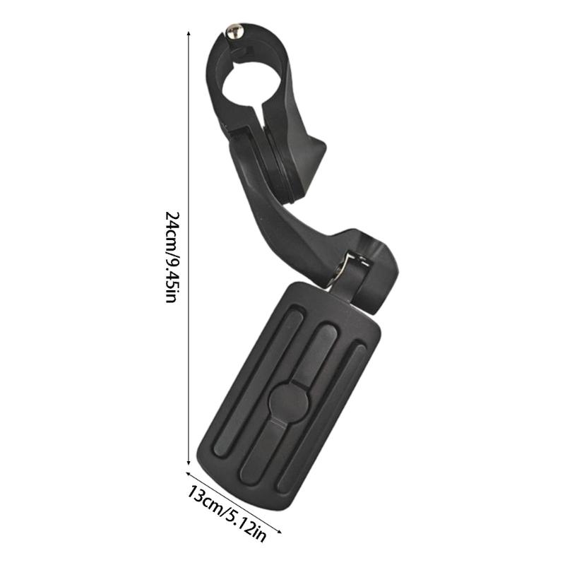 Motorcycle Highway Foot Pegs Pair for Crash Bars, Clamp On Footrests with Rubber Pads, 32MM Bar Fit and Road Use