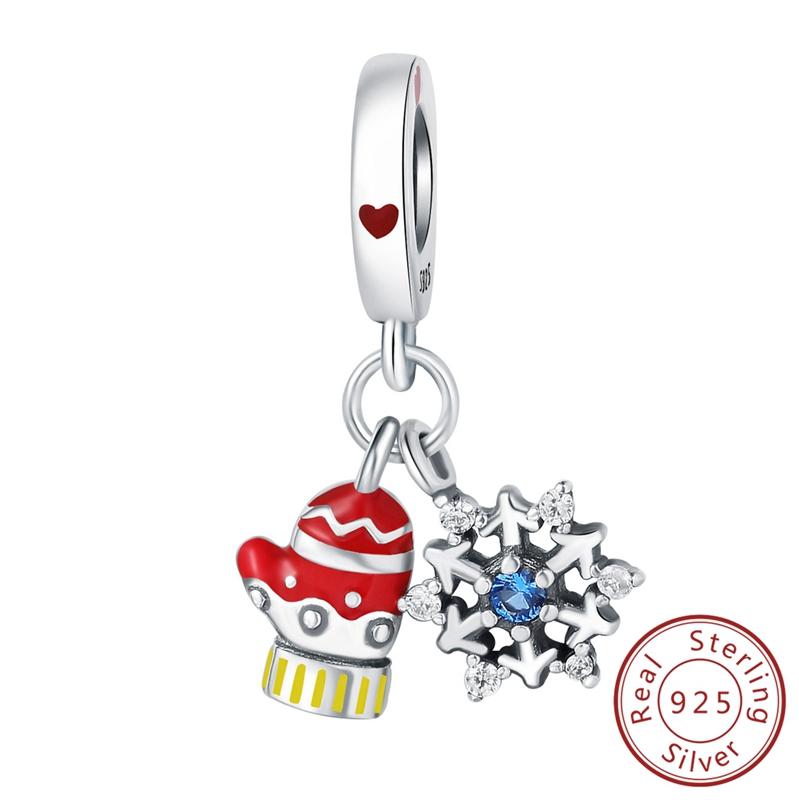 New Copper Charms Penguin Snowman Snowflake Woman Man Love Heart Beads Fit Original Pendant Bracelet Charms Women Jewelry