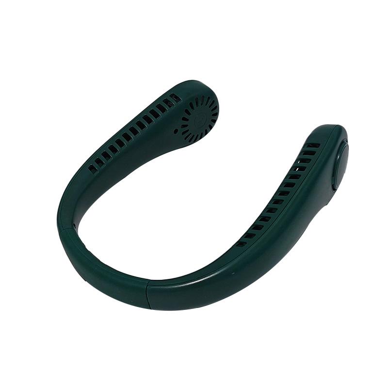 Mini ventilator fără frunze pentru gât, convenabil, 1200 mAh, 3 viteze ale vântului, cu încărcare USB, ventilator de răcire potrivit pentru sporturi în aer liber