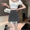 Sequin Pure Desire A-line High Waist Short Skirt, 2025 Spring/Summer Collection