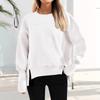 Women S Casual Solid Color Long Sleeve Pullover Hooded Sweatshirt