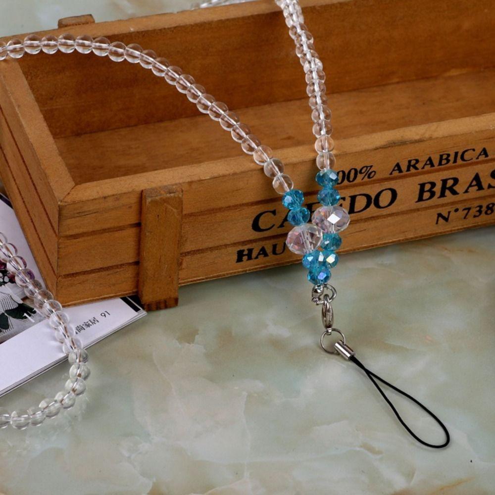 Chain Bling Glitter Sling Anti-Lost Rope Mobile Phone Chain Crystal Pearl  Phone Chain Mobile Strap