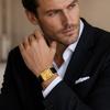 Luxury Brand Men's Quartz Wristwatch Fashion Rectangle Dial Leather Strap Watch for Man Business Casual Male Clock Montre Homme