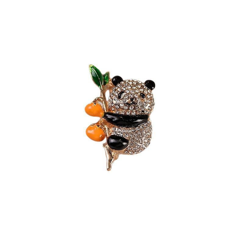 The "Shishi Ruyi" Panda Chinese-style Brooch Features A High-end, Light Luxury and Niche Design with A Cute Brooch