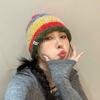 Traveling Bucket Hat Crochet Striped Plush Fisherman Hat for Y2K Girls Shopping