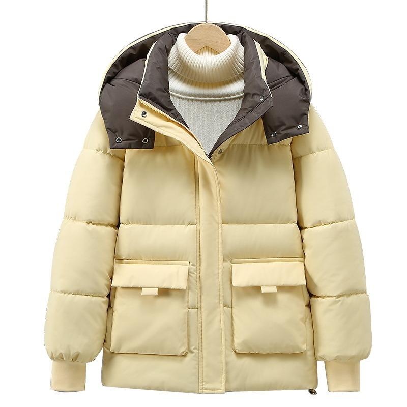 Winter New Cotton-padded Clothes Women's Short Versatile Women's Cotton-padded Jackets Hooded Temperament Fashionable Warm Cotton-padded Clothes
