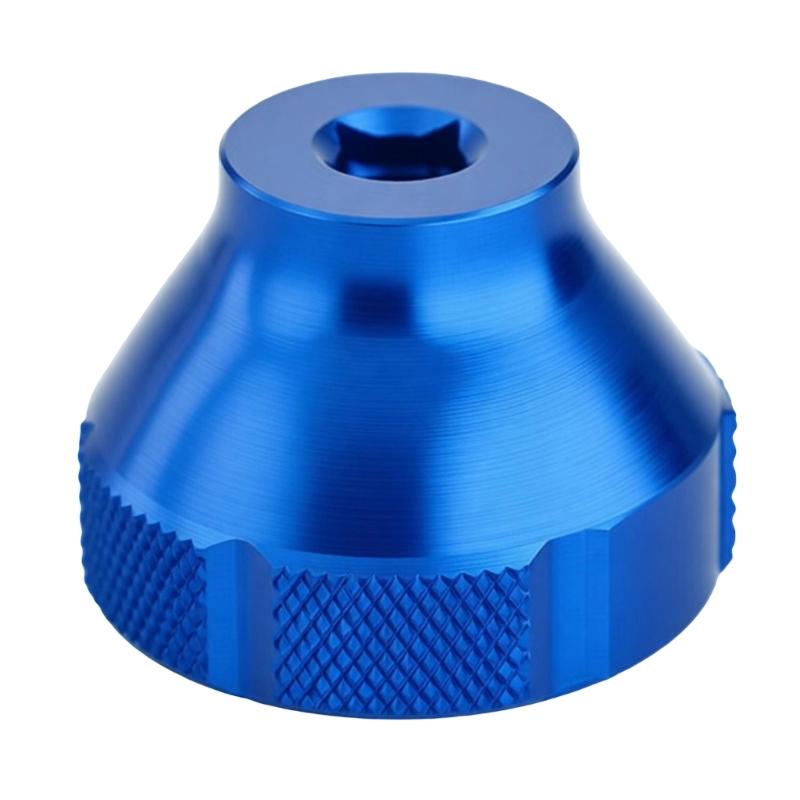 Cycle Service Bearing Cup Tool 16 Tooth 44 Mm Aluminum Body Remover for Bike Repair and Storage Use Daily Tasks