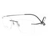 Rimless Rectangle Shiny Black SmaRtbuy Collection Hedley Rt 004a C4 Fashion Unisex Eyeglasses