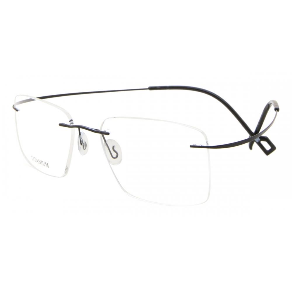 Rimless Rectangle Shiny Black SmaRtbuy Collection Hedley Rt 004a C4 Fashion Unisex Eyeglasses