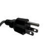 Black 2m ETL Cloverleaf Power Cord, 18AWG, US 3-Prong to C13.