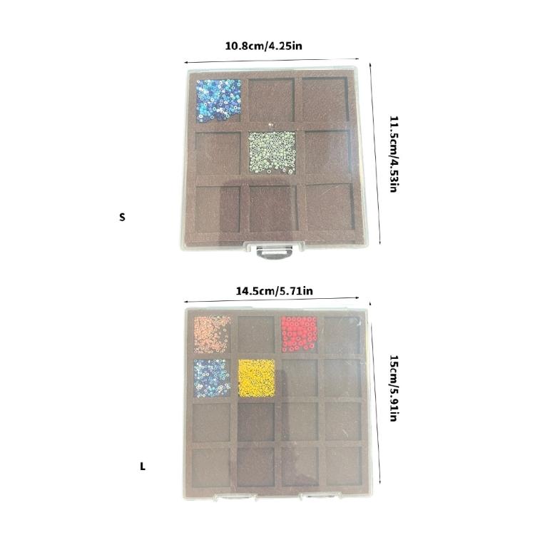 Travel Jewelry Organizers 9 Section Felt Plastic Tray Scratch Prevention Designs Bead Storage For Craft