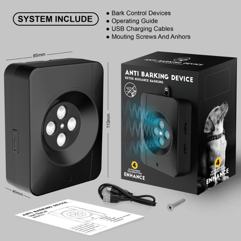 

Ультразвуковой отпугиватель собак и устройство для остановки лая для домашних животных Перезаряжаемый отпугиватель собак и устройство для остановки лая чёрный