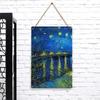 Van Gogh Starry Night Over The Rhone Metal Wall Art Painting Home Decorative Hanging