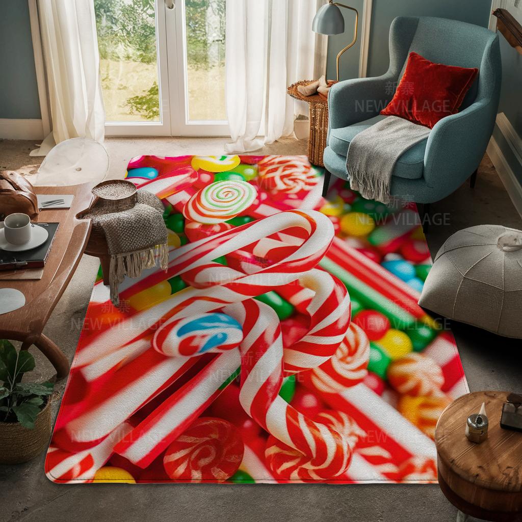 House Entrance Carpet Home Door Mat Living Room Bath Foot Bathroom Non-slip Water Absorption Rugs Bath Merry Christmas Winter