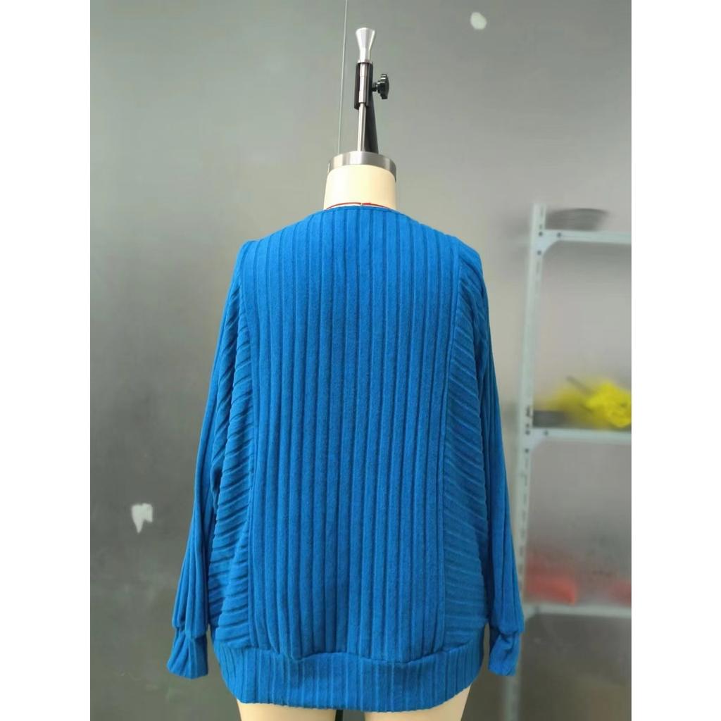 Fall Winter Plus Size Women's Solid Color Casual Comfy Unique Lantern Sleeve Top