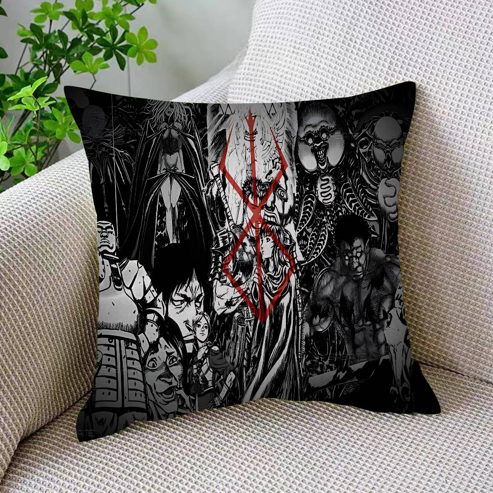 Berserk Guts Hot Anime Personalized Pillow Cover Kids Bedroom Wild Party Decor Pillowcase Kid Birthday Shower Gift