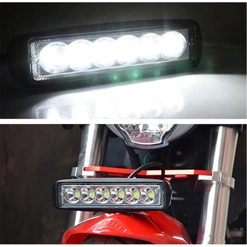 6 LED 18W Car LED Work Light DRL High Brightness Spotlight Offroad Automobile Truck Driving Headlight Fog Lamp 12V