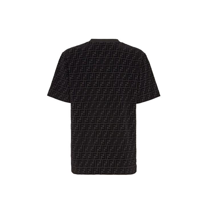 Fendi FF-Jacquard Frottee T-Shirt FY0936A7D5F0ABB