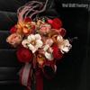 New Forest Style Red Rose Bridal Bouquet - Wedding & Photo Props