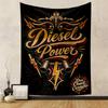 Diesel Power Vintage Graphic Tapestry Patterned Tapestry Home Decor, Suitable for Bedroom and Living Room, Gift