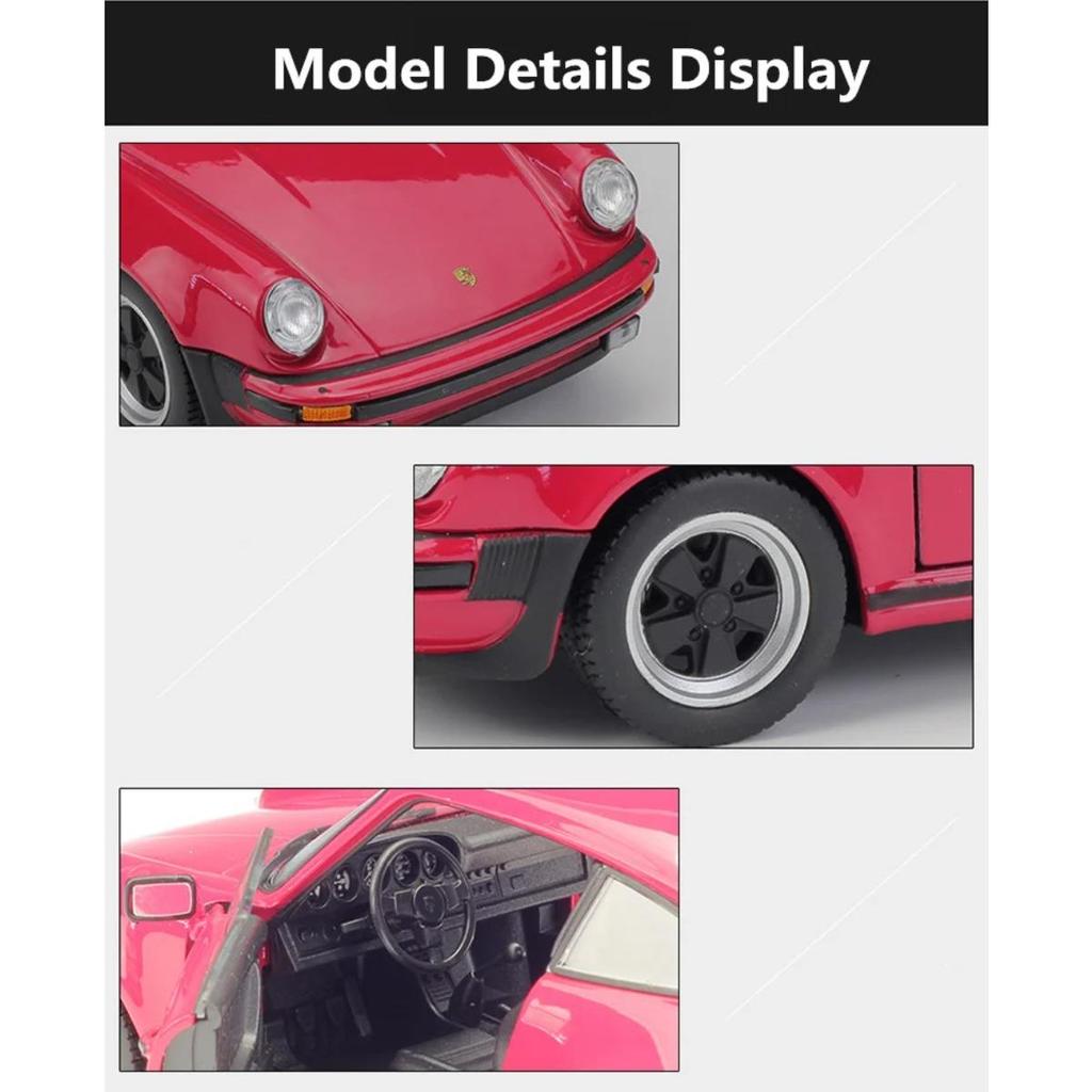 WELLY 1/24 1971 Porsche 911 Turbo 3.0 Alloy Sports Car Model Diecasts Metal Classic Vehicles Car Model High Simulation Kids Gift