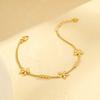 Popular New Products Flower Diamonds Fashion Light Luxury Stainless Steel Bracelet Versatile Simple Stacked Jewelry