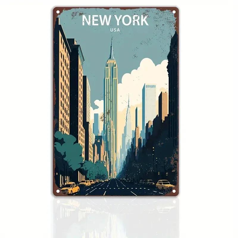 Vintage Travel The World Metal Sign MALAGA CROATIA FLORIDA Retro Poster Home Bar Room Pub Cafe Hotel Club Wall Decor Gift