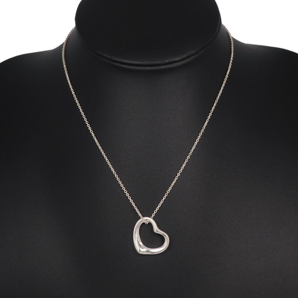 TIFFANY&Co. Open heart Necklace Elsa Peretti Silver925 heart 6g Women Used