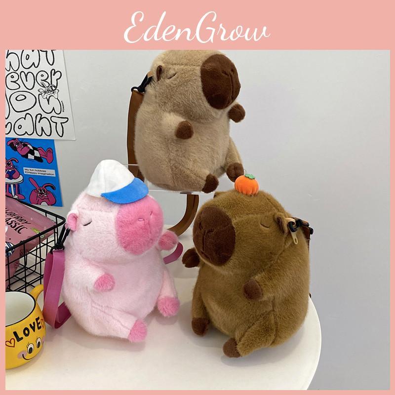Backpack Baseball Capybara Cute Cartoon Stuffed Doll Backpack Soft Guinea Pig