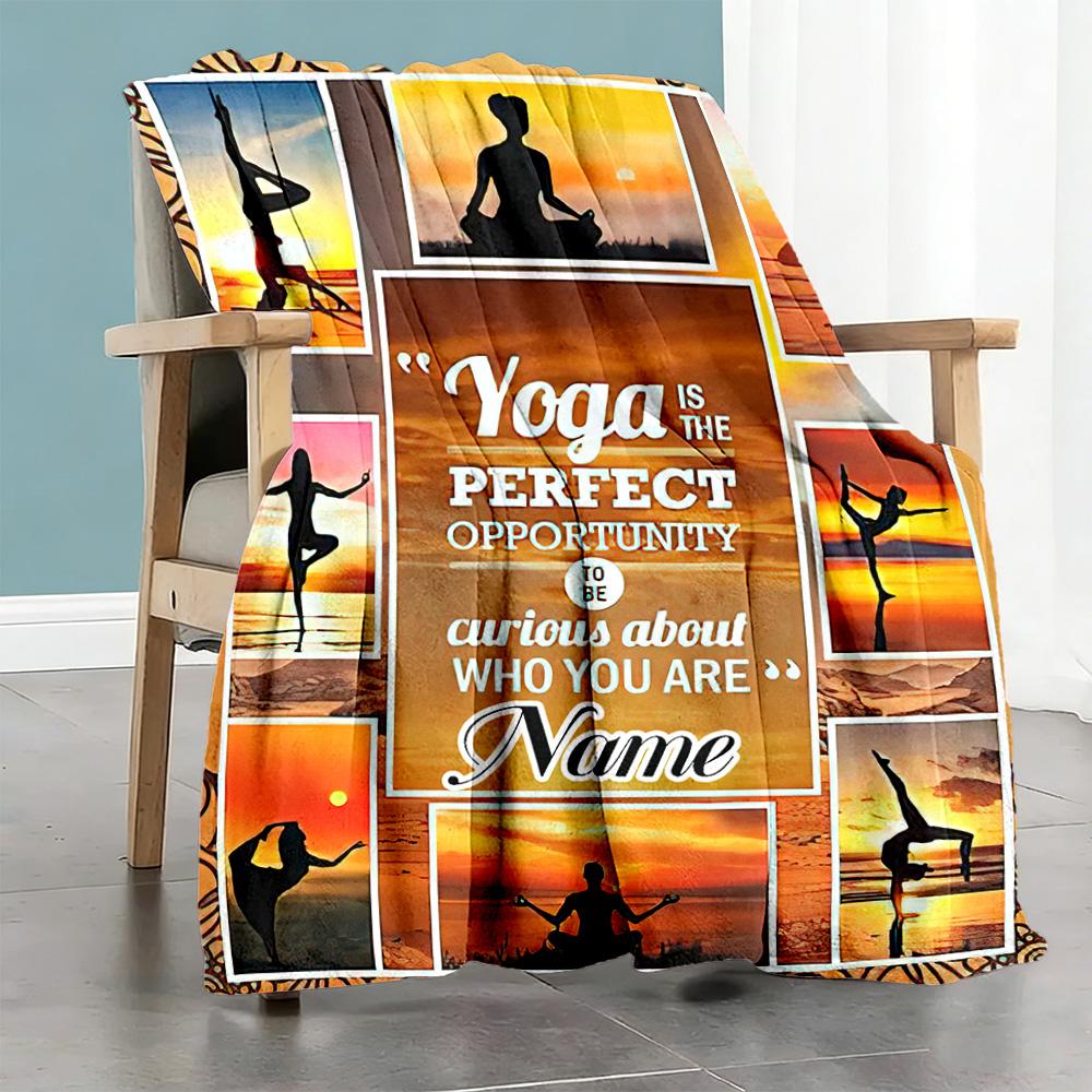 Exercise Personalized Text Blanket Gift Personalized Blanket Warmthful Decor Great for Office Chair Seaside Living Room Picnics Ideal for All Seasons