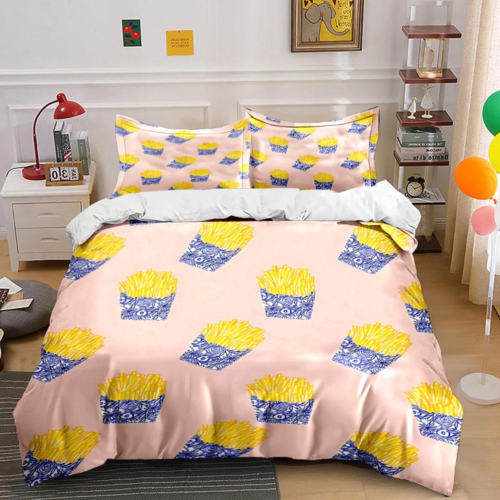 Golden fries magic! Bedding sets Duvet covers Pillowcases(1* Duvet Cover 2* Pillowcases without duvet insert)