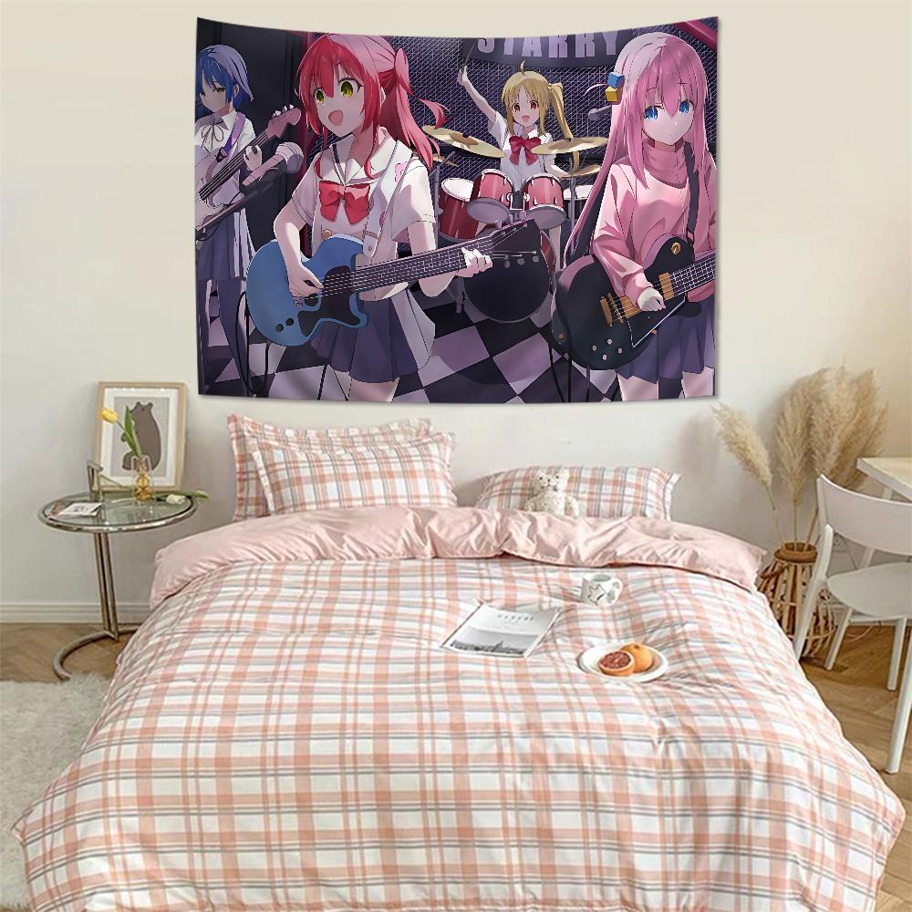 BOCCHI THE ROCK Anime Tapestry Art Printing Japanese Wall Tapestry Anime Wall Hanging Home Decor