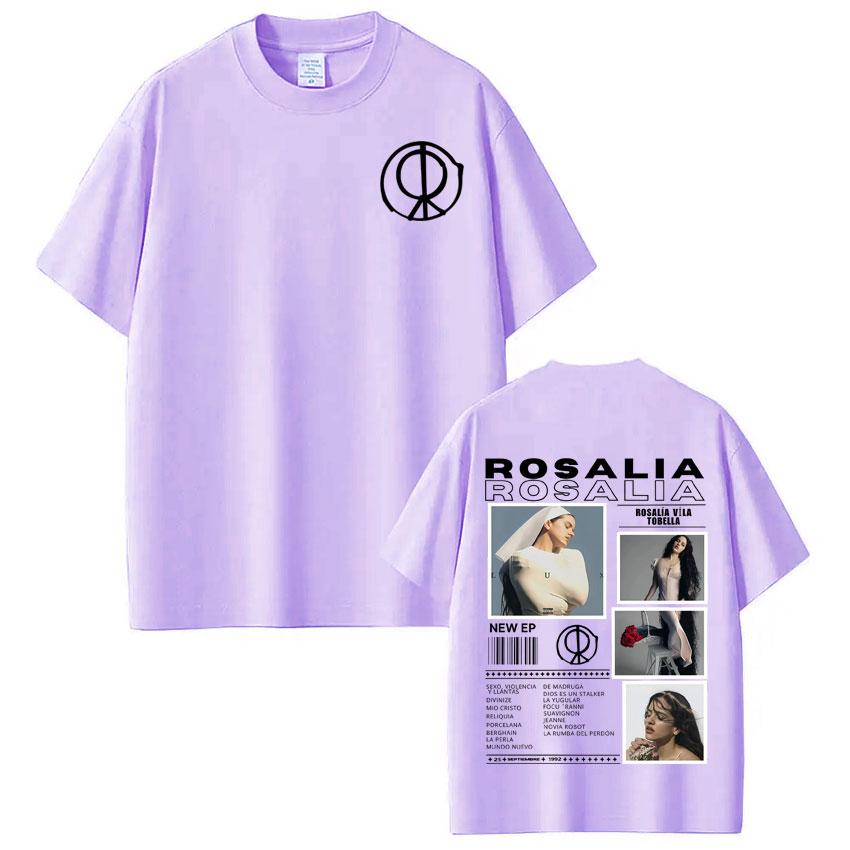 Zpěvačka Rosalía LUX Album Tour 2025 Potisk Tričko Pánské Dámské Módní Bavlněná Trička Oversized Hiphop Ležérní Pohodlná Trička Top