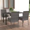 Day and Night - Day and Night Garden Dining Set 5 Pieces Gray Synthetic Rattan