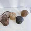 Children's PU Leather Korean Style Octagonal Beret - Unisex Retro Fashion for Autumn and Winter