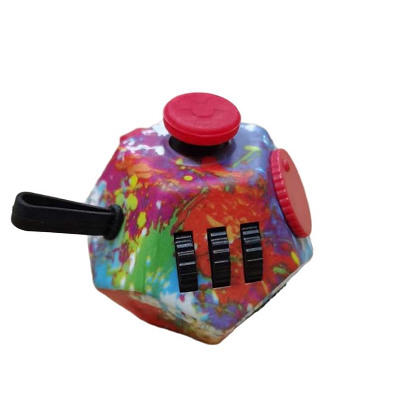 12 Sides Decompression Dice Sensory Toys Stress Relief Fingertip Toys Portable Fidgeting Dice Toys For Kids Adult