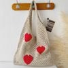 New Ebay Japanese and Korean Tote Bag Love Bag Knitted Bag Mesh Hollow Shoulder Bag Women's Tide
