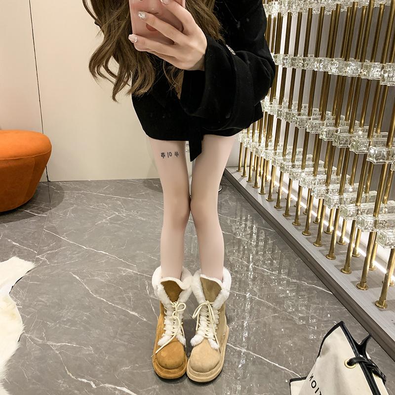 Fashion Cold-proof and Warm Winter Ladies Shoes 2025 New Lace Up Design Women’s Platform Boots Waterproof Anti-slip Fashion Short Boots