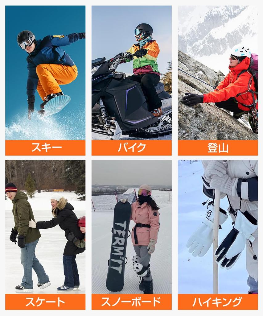 Ski Winter Gloves Warmth Winter Touchscreen Bike Snowboard Ski and Motorcycle Winter Sports Junior Loss Adjustable Cold Weather Waterproof Work Unisex