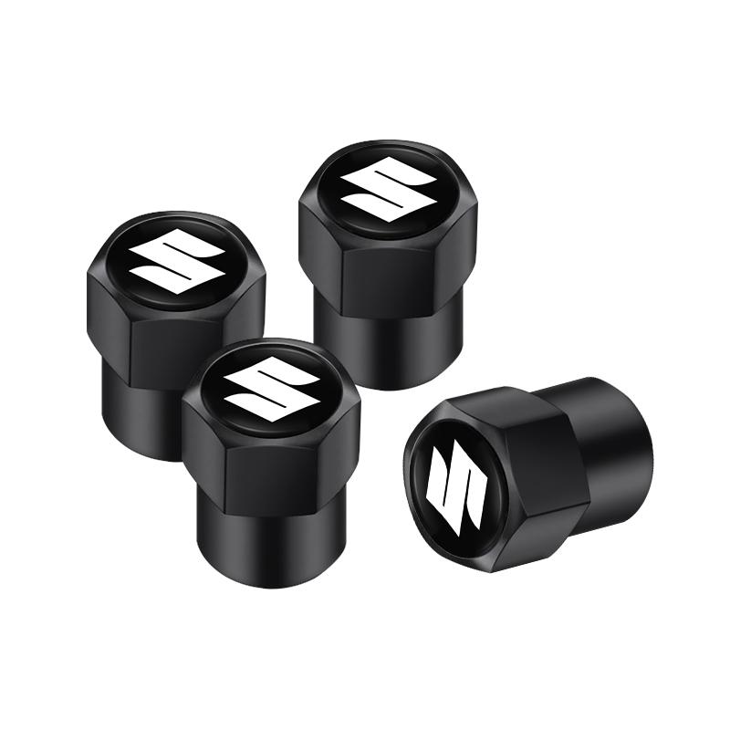 4Pcs 3D Metal Tire Valve Cap Car Tyre Air Stem Cover For Suzuki Jimny Samurai Vitara Swift Baleno Ignis Alto Splash Kaiser DZire
