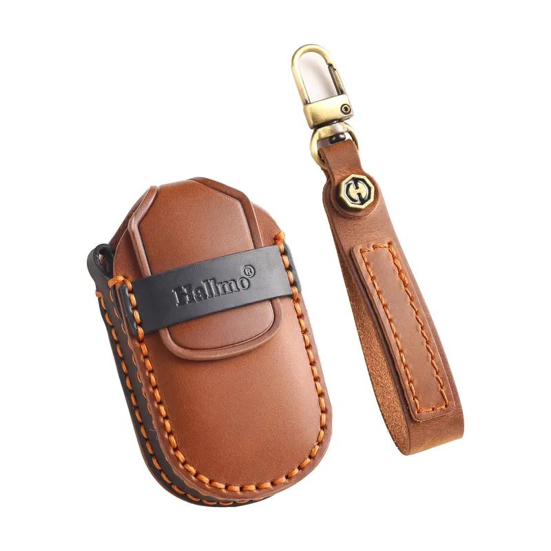 Leather Car Key Case Cover Holder Keychain Shell for Maserati Levante Quattroporte Ghibli Remote Key Protector