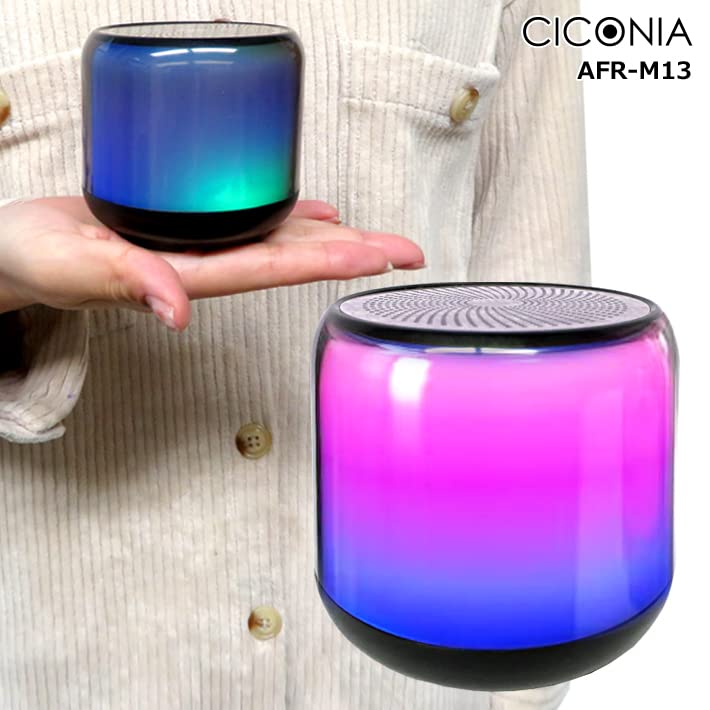 CICONIA LED Mini Speaker LED Music Portable FM TWS AFR-M13, Audio, Bluetooth, Light, Indoor/Outdoor Use, Playback, Speaker, Built-in Radio,