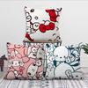 H-Hello Kawaii K-Kitty Cushion Cover For Pillow Printing Sofa Decoration Home Car Room Coffee Shop Office Nordic Simplicity