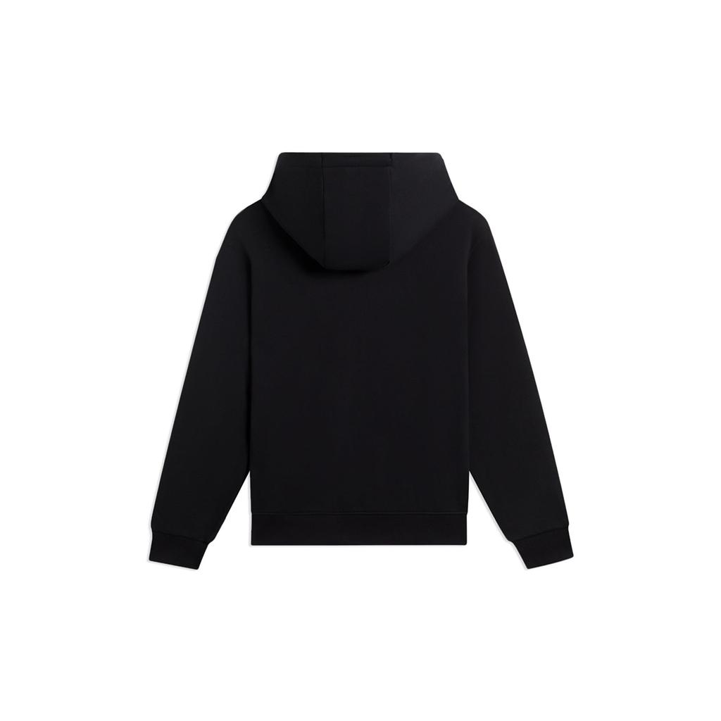 Li-Ning Fashion Sport Series Graphic Cardigan Long-Sleeve Hooded Knit Sweater Men Sweater Black AWDSF45-1