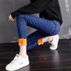 Women Thermal Jeans Winter Snow Warm Plush Stretch Jeans Lady Skinny Thicken Fleece Denim Long Pants Retro Pencil Trousers