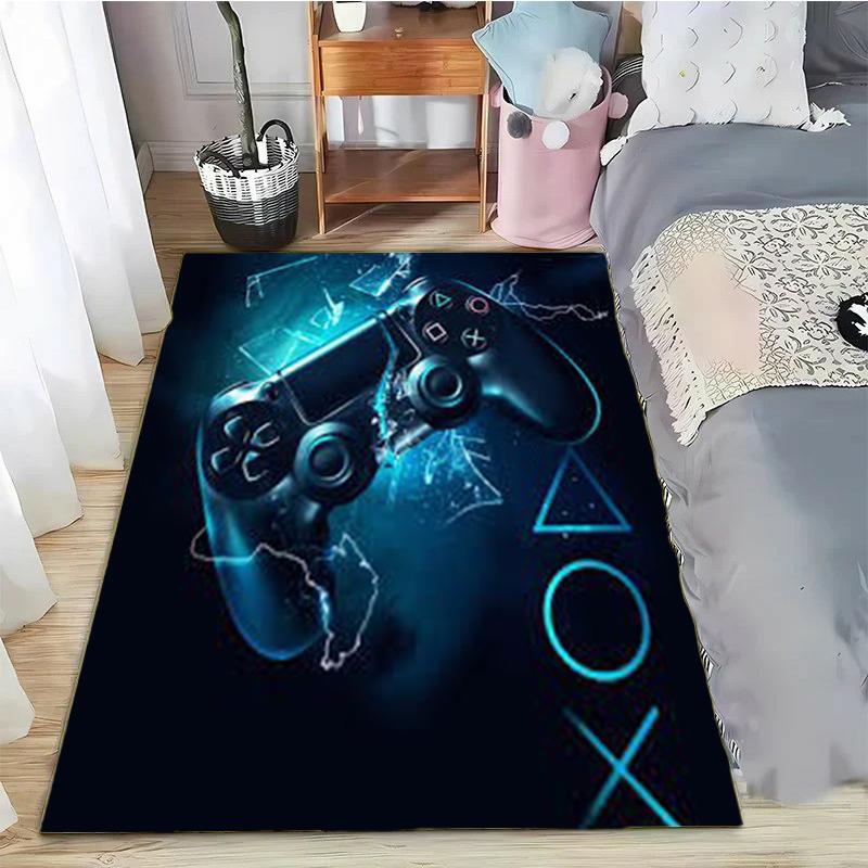 15 Size Gaming Rug for Boys Room Gamer Rug with Controller Design Carpet for Game Room Bedroom Decor Non-slip Machine Washab Mat