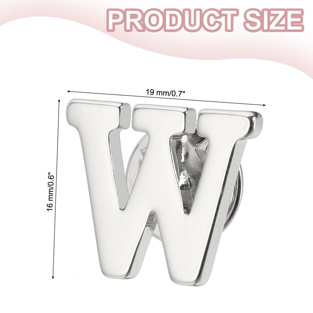 Uxcell Letter Lapel Pins, Initial Alphabet Collar Pins Letter Brooch Pins for Women Men Shirt Dress Suits Coat Collar Letter A-Y